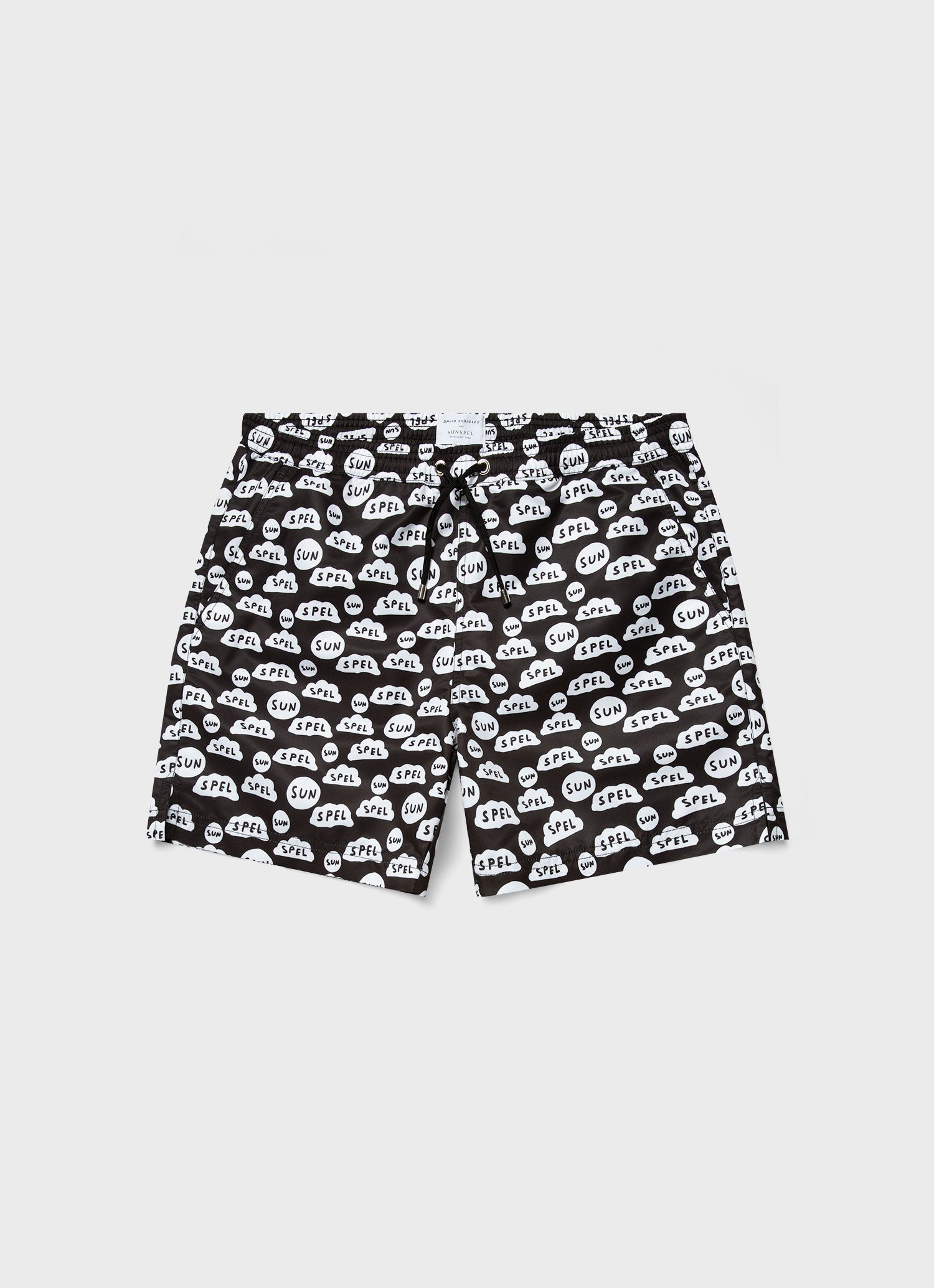 Men's David Shrigley Swim Shorts in Black