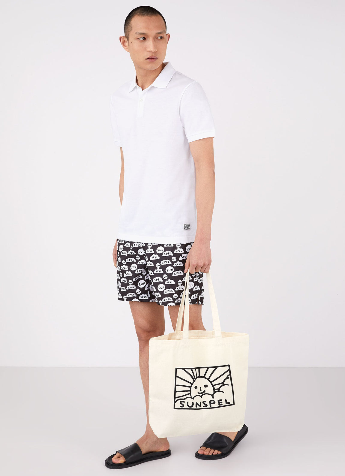 Men's David Shrigley Swim Shorts in Black