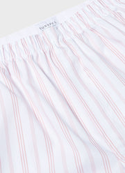 Men's Classic Boxer Shorts in Pale Pink Stripe