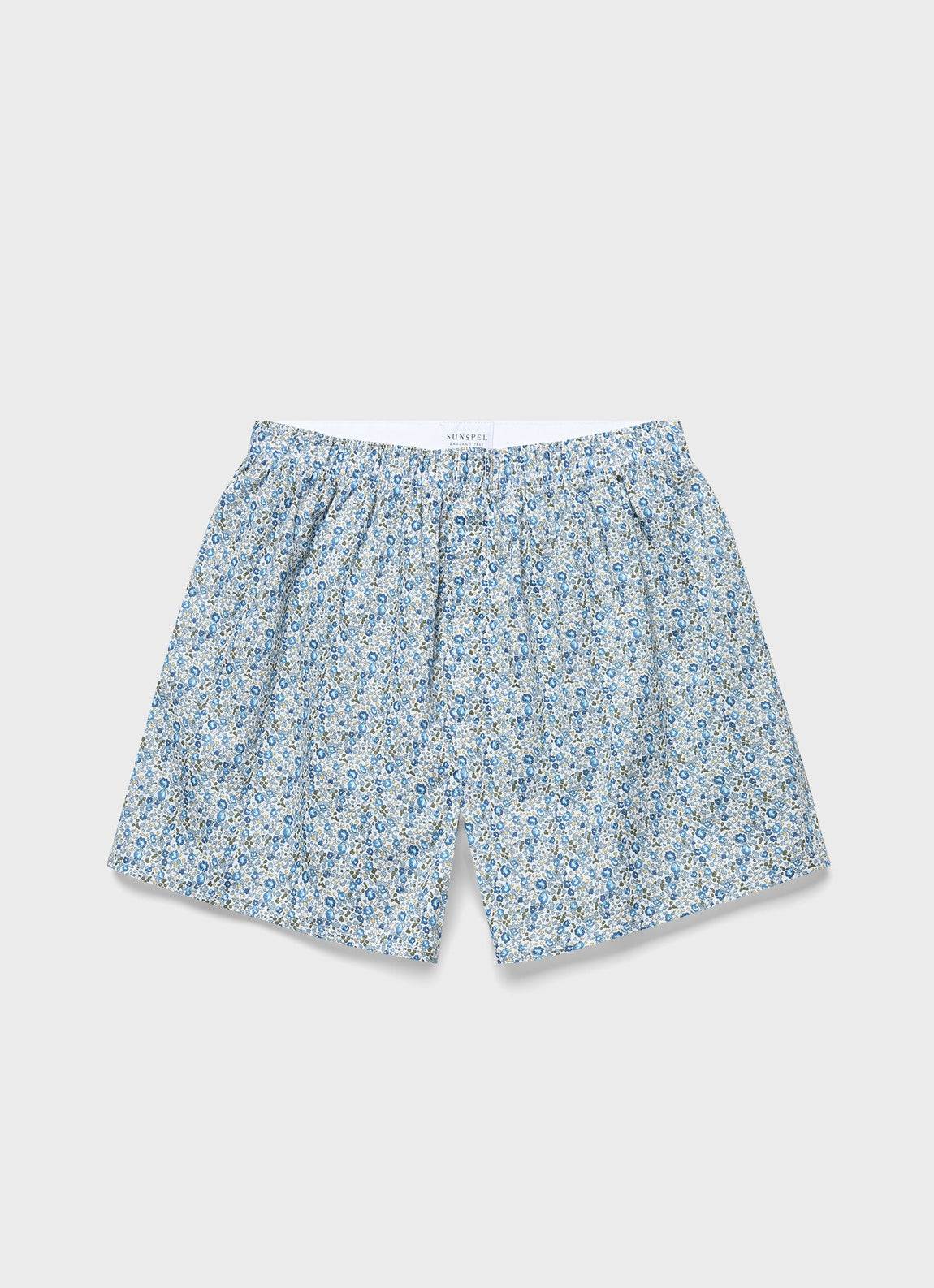 Men's Classic Boxer Shorts in Liberty Fabric in Blue Floral Ditsy