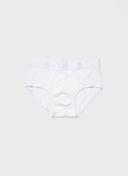 Men's Sea Island Cotton Briefs in White