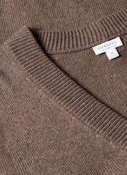 Men's Lambswool Cardigan in Cedar