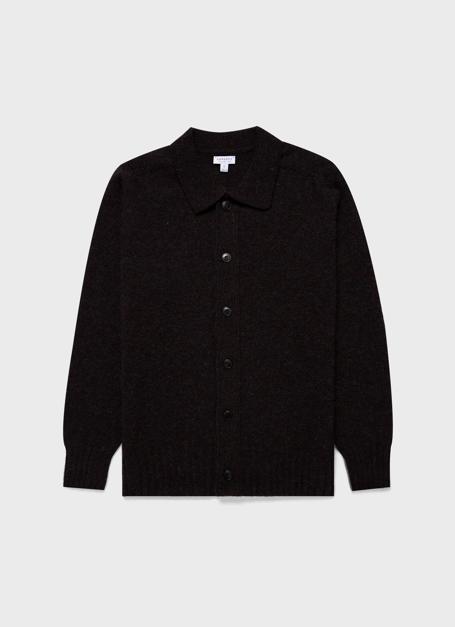 Men's Shetland Cardigan in Midnight Melange