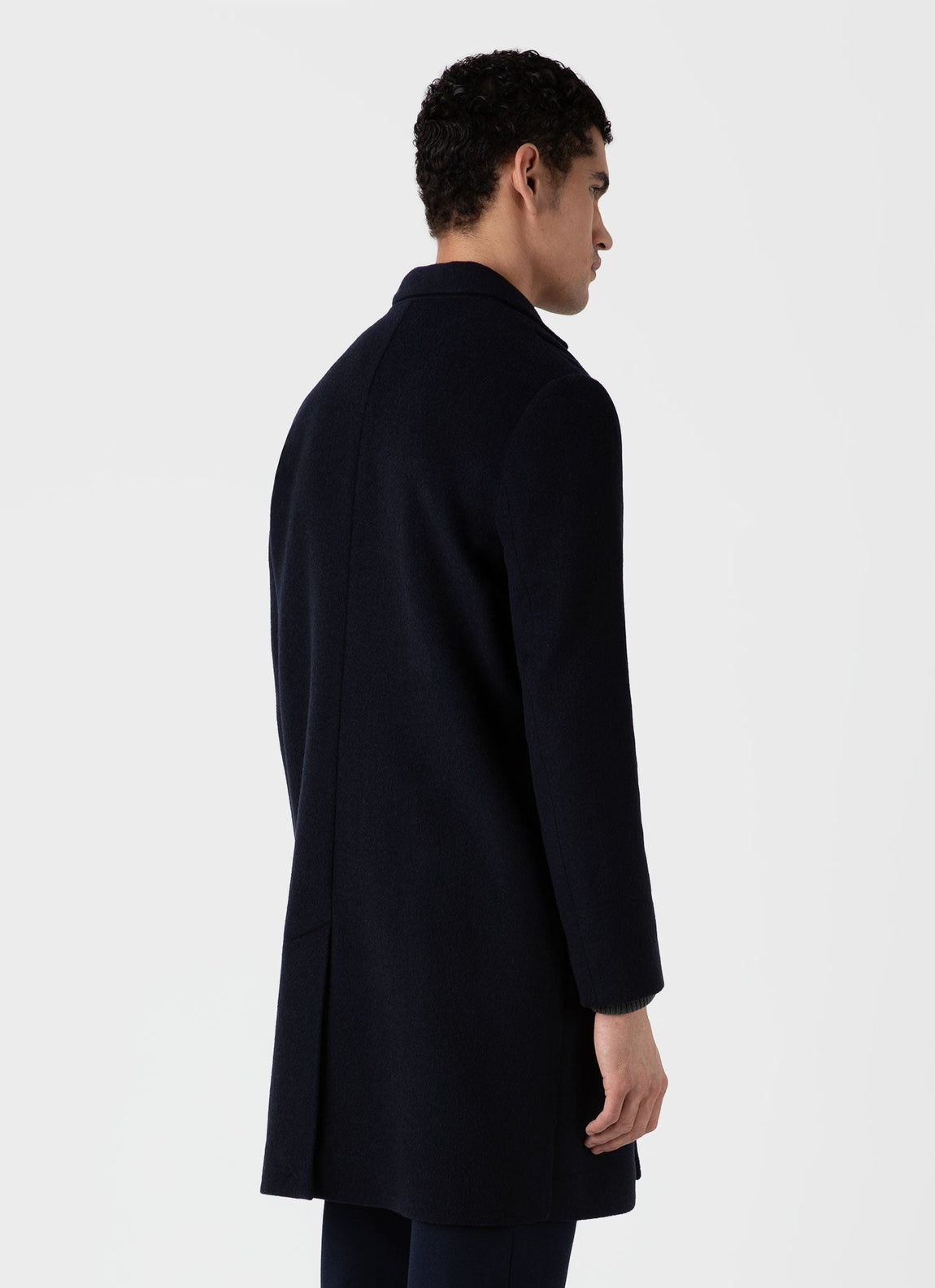 Men's Double Faced Overcoat in Navy