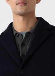 Men's Double Faced Overcoat in Navy