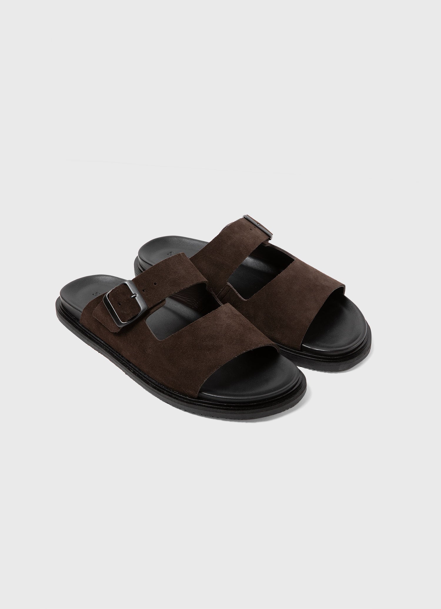 Men's Buckle Slider in Brown