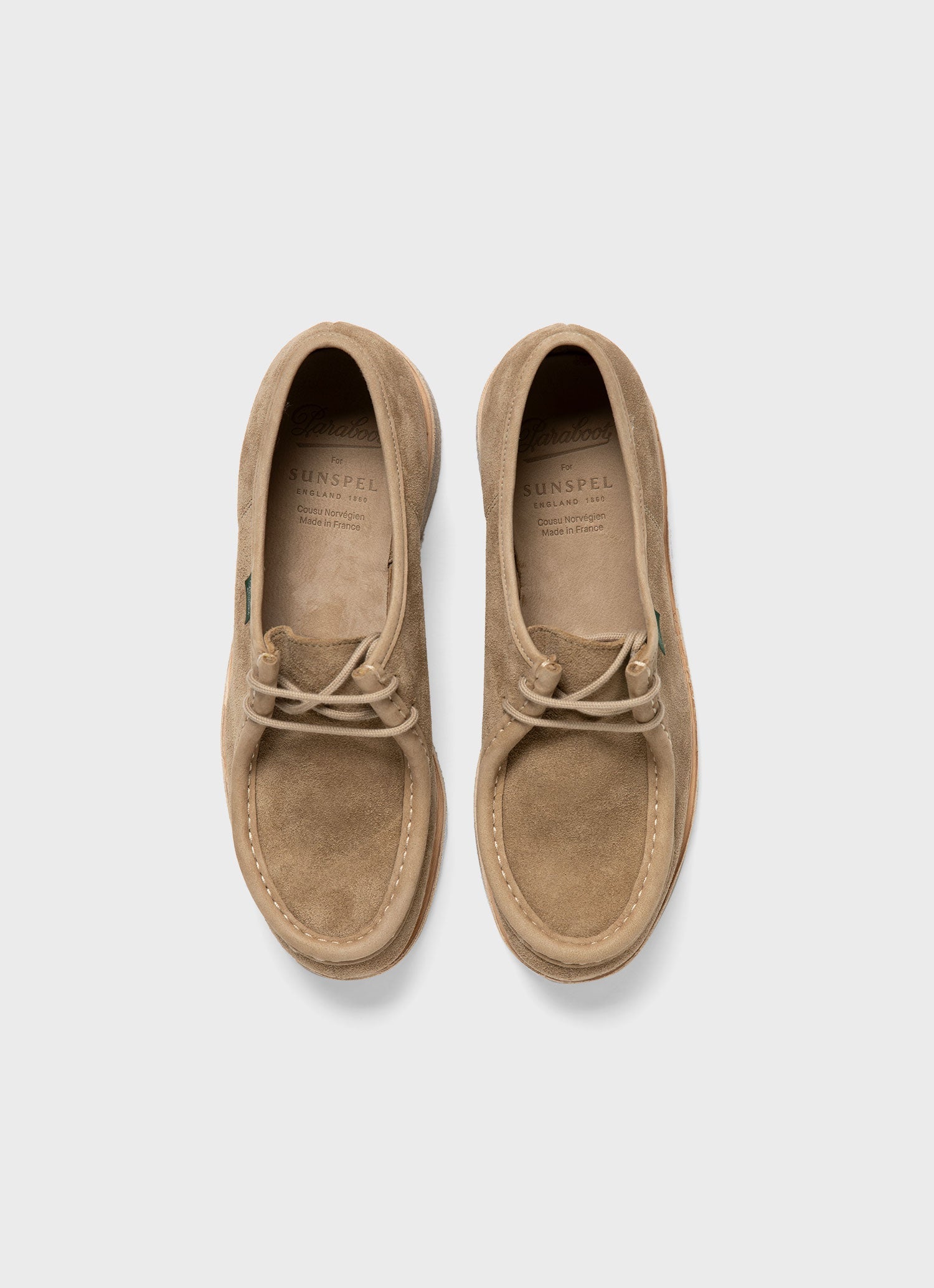 Paraboot x Sunspel Suede Michael Shoe in Dark Sand