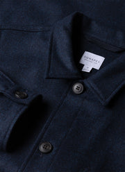 Men's Wool Twin Pocket Jacket in Light Navy Melange