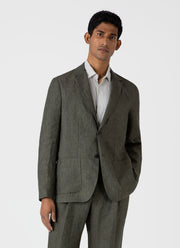 Men's Linen Two-Piece Suit in Light Khaki