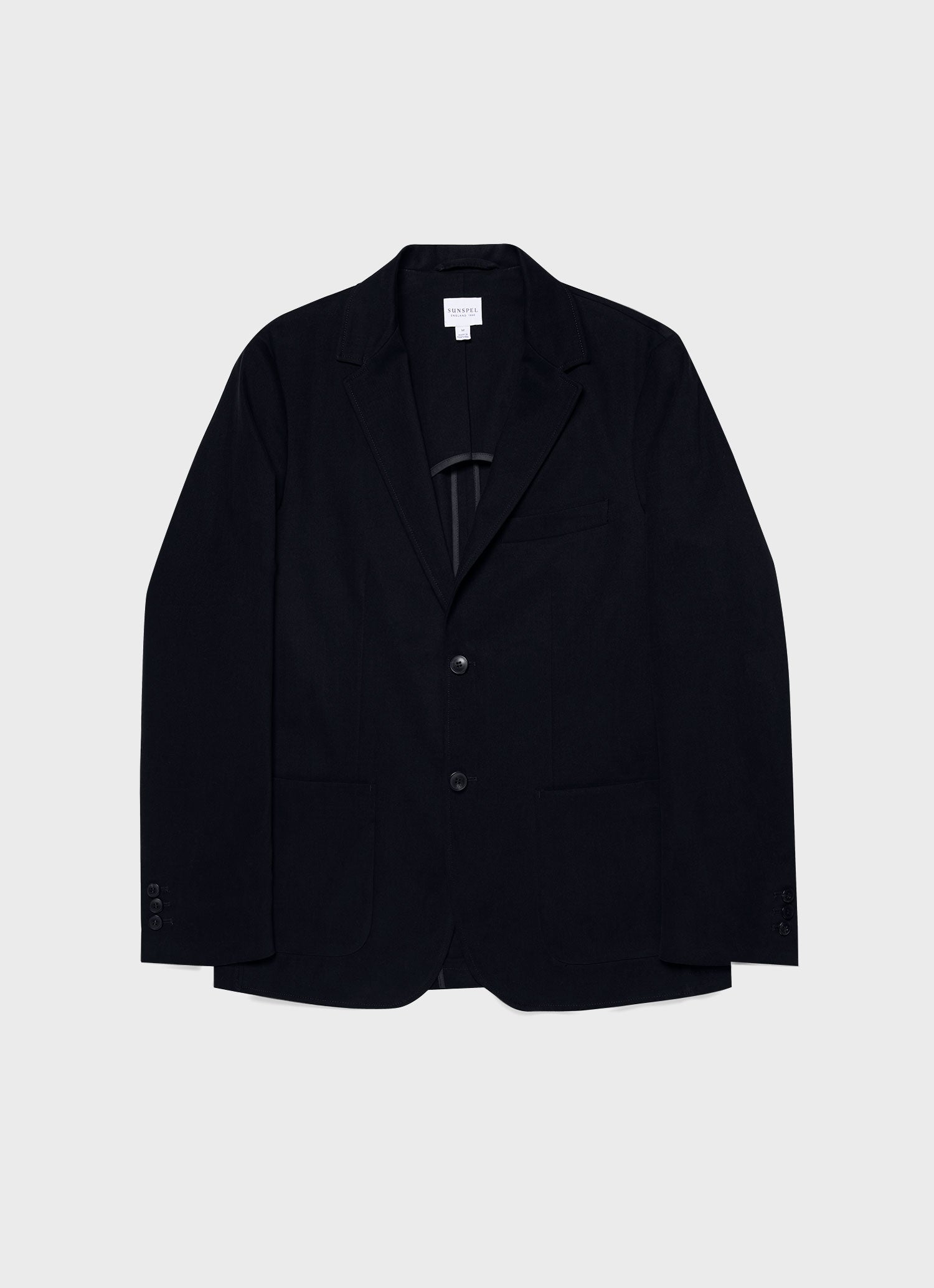 Men's Brushed Cotton Wool Blazer in Navy