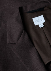 Men's Lightweight Travel Wool Blazer in Light Coffee Melange