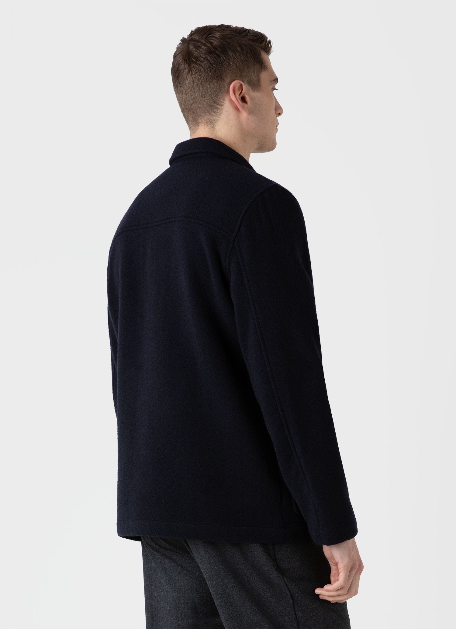 Men's Double Faced Chore Jacket in Navy