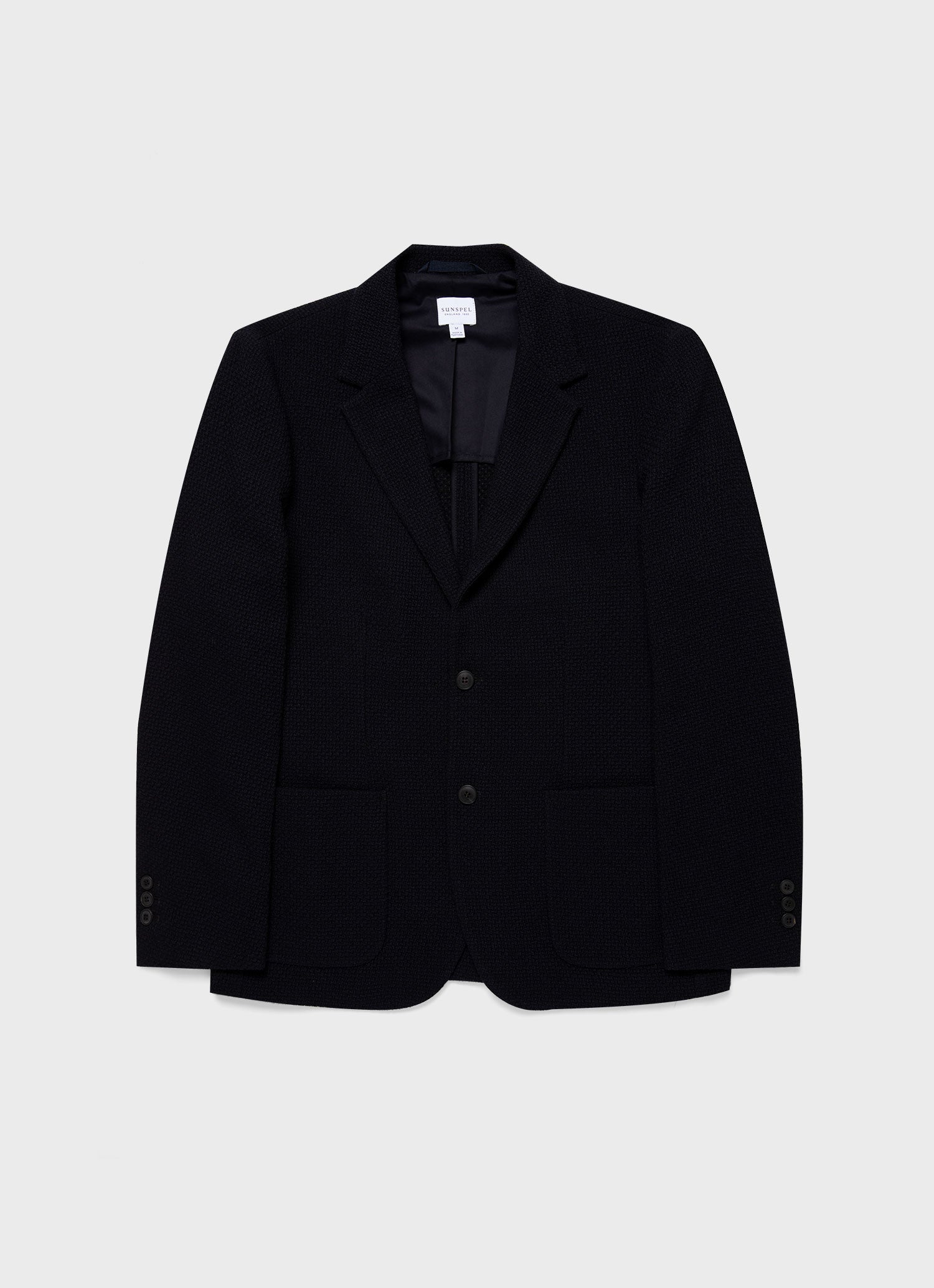 Men's Heavy Wool Jersey Blazer in Navy