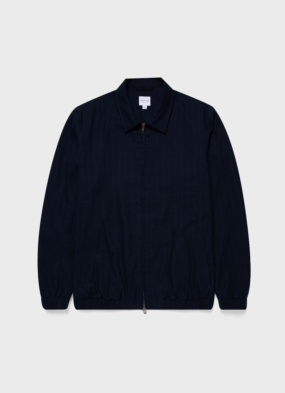 Men's Cotton Raffia Blouson Jacket in Navy