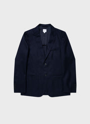 Men's Lightweight Travel Wool Two-Piece Suit in Navy