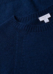 Men's Lambswool Crew Neck Jumper in Naval Blue