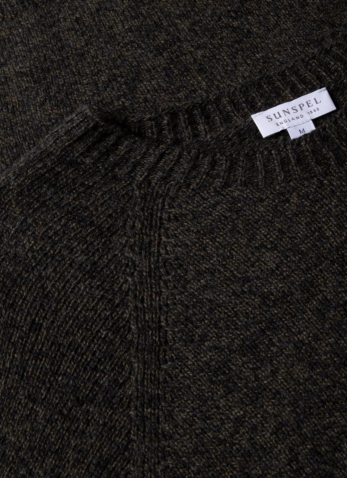 Men's Lambswool Crew Neck Jumper in Khaki Twist