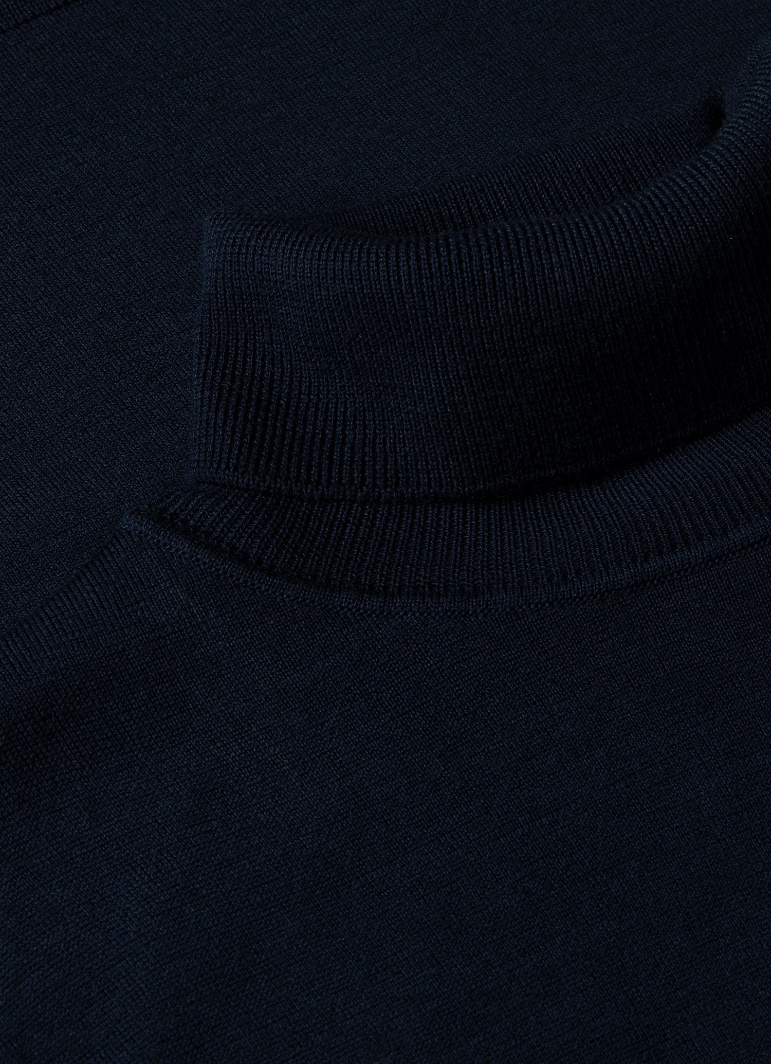 Men's Extra-Fine Merino Roll Neck in Light Navy