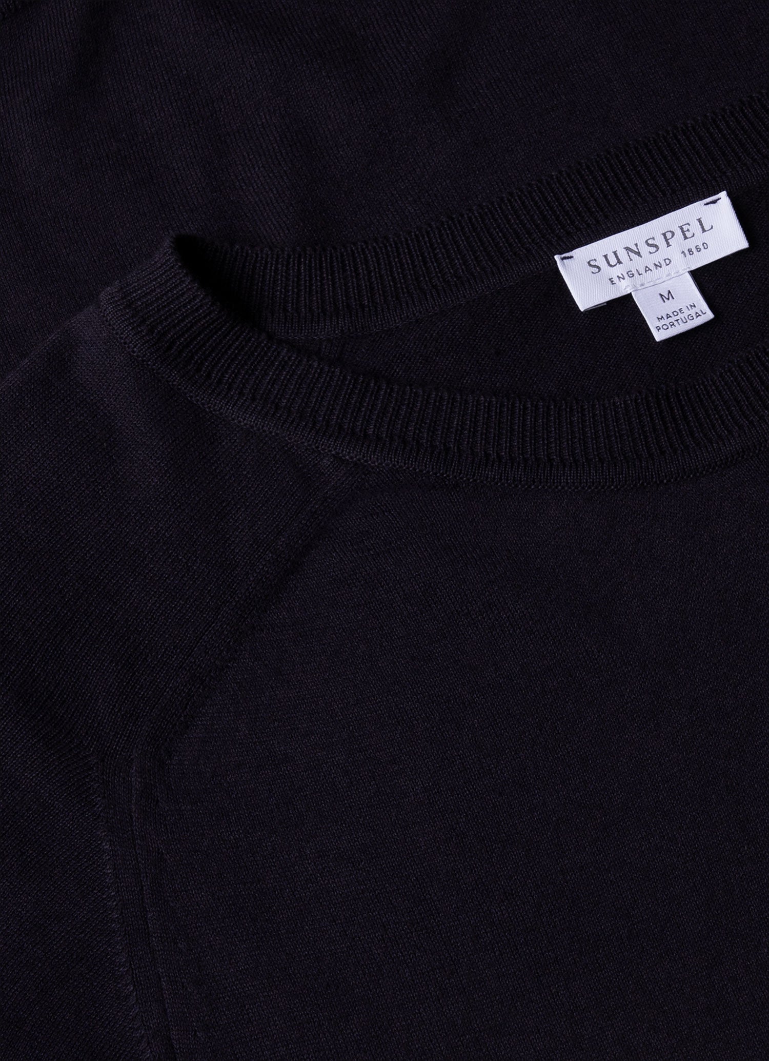 Men's Sea Island Cashmere Crew Neck Jumper in Midnight Navy