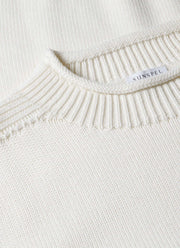 Men's English Merino Fisherman Jumper in Ecru