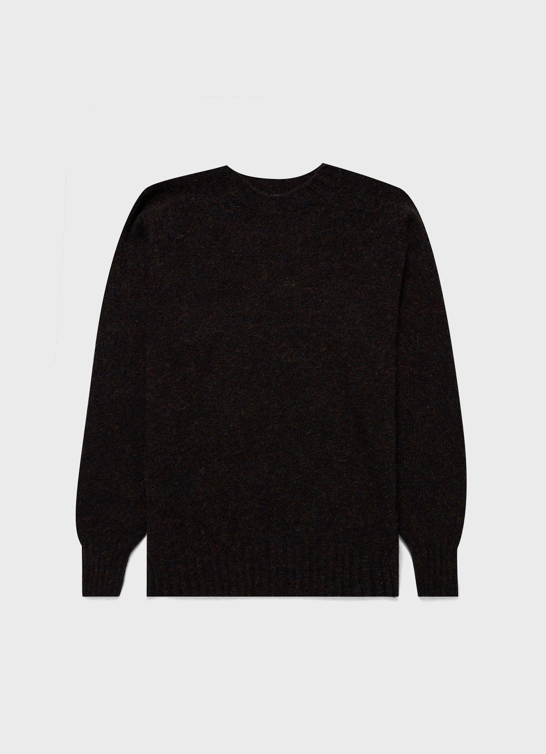 Men's Shetland Crew Neck Jumper in Midnight Melange