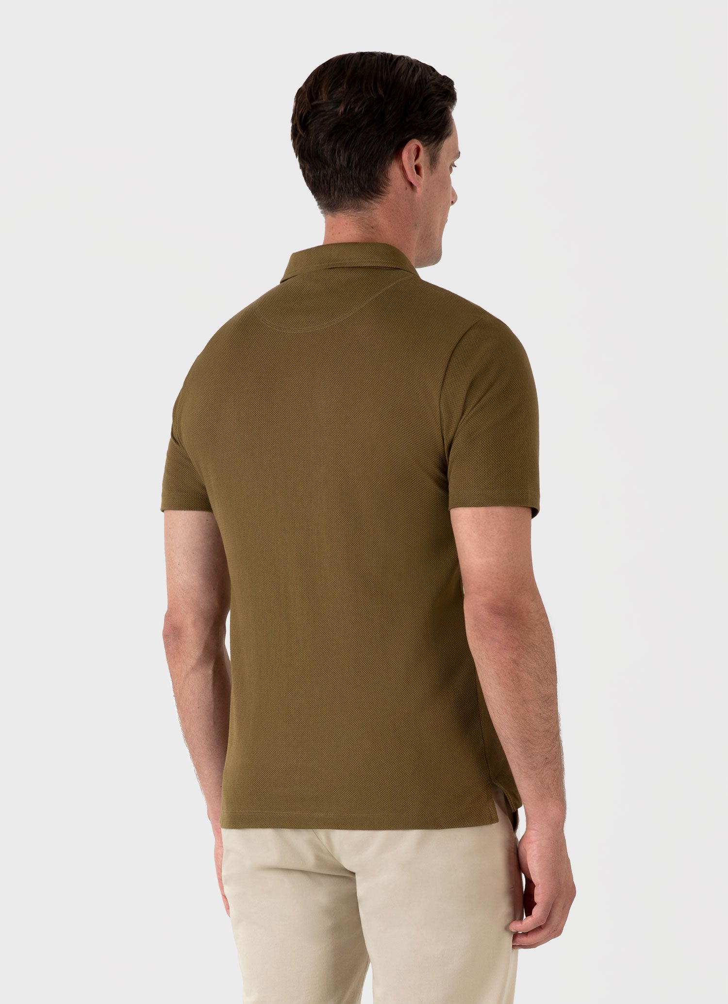 Men's Riviera Polo Shirt in Olive Green