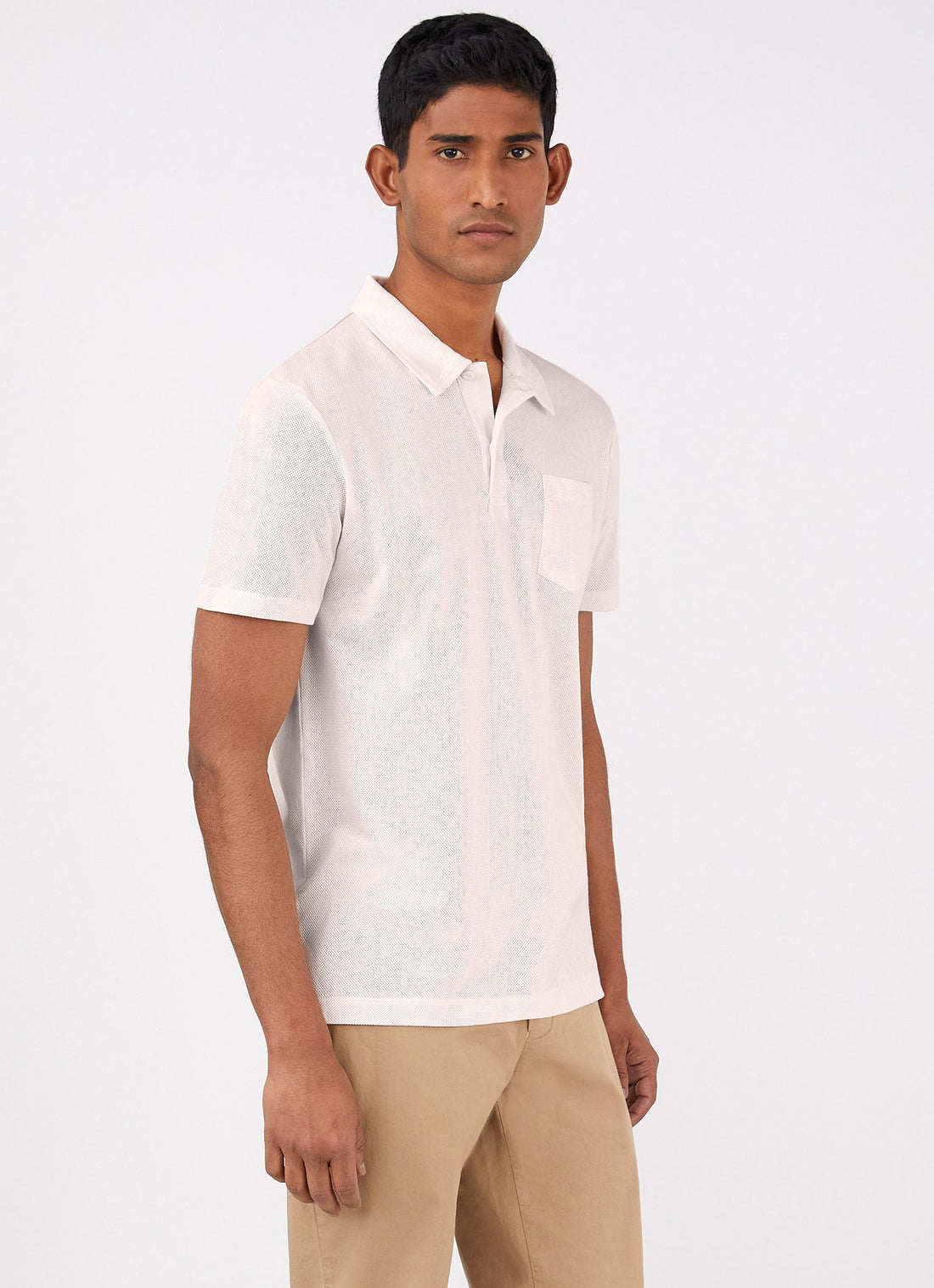 Men's Riviera Polo Shirt in Soft Pink