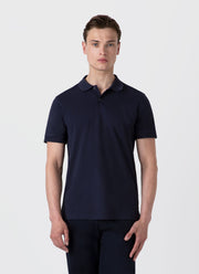 Men's Piqué Polo Shirt in Navy