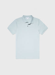 Men's Piqué Polo Shirt in Blue Sage