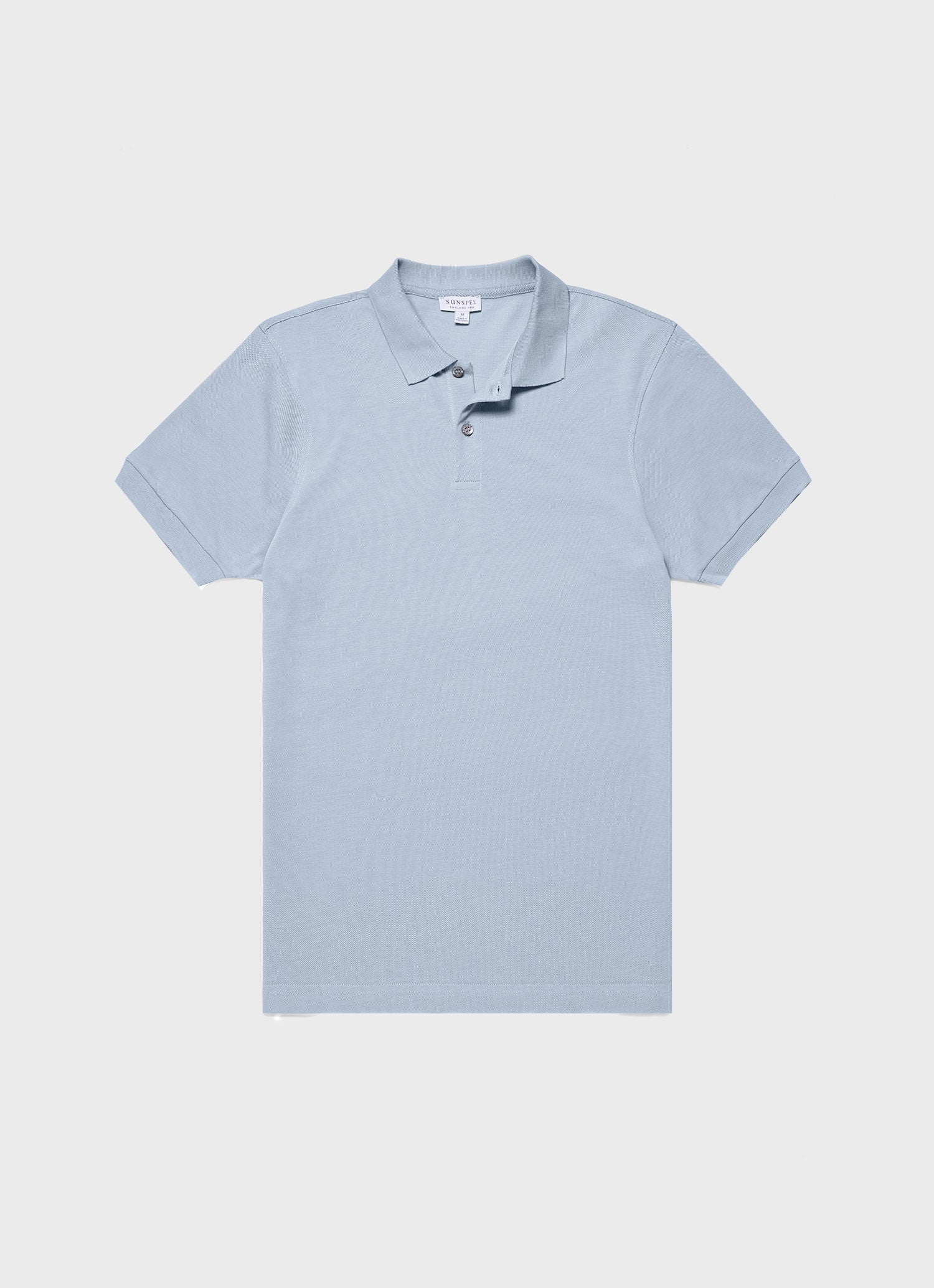 Men's Piqué Polo Shirt in Smoke Blue