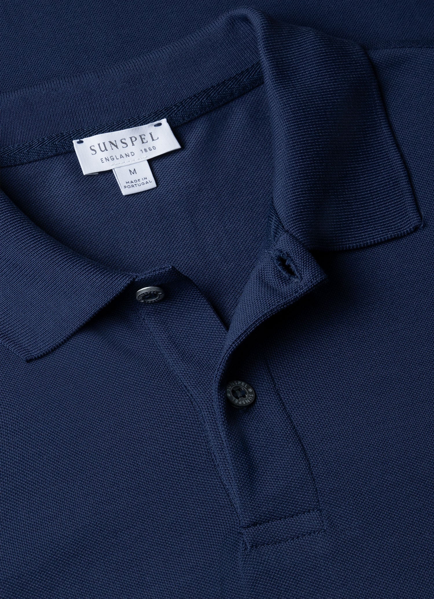 Men's Piqué Polo Shirt in Ink Blue