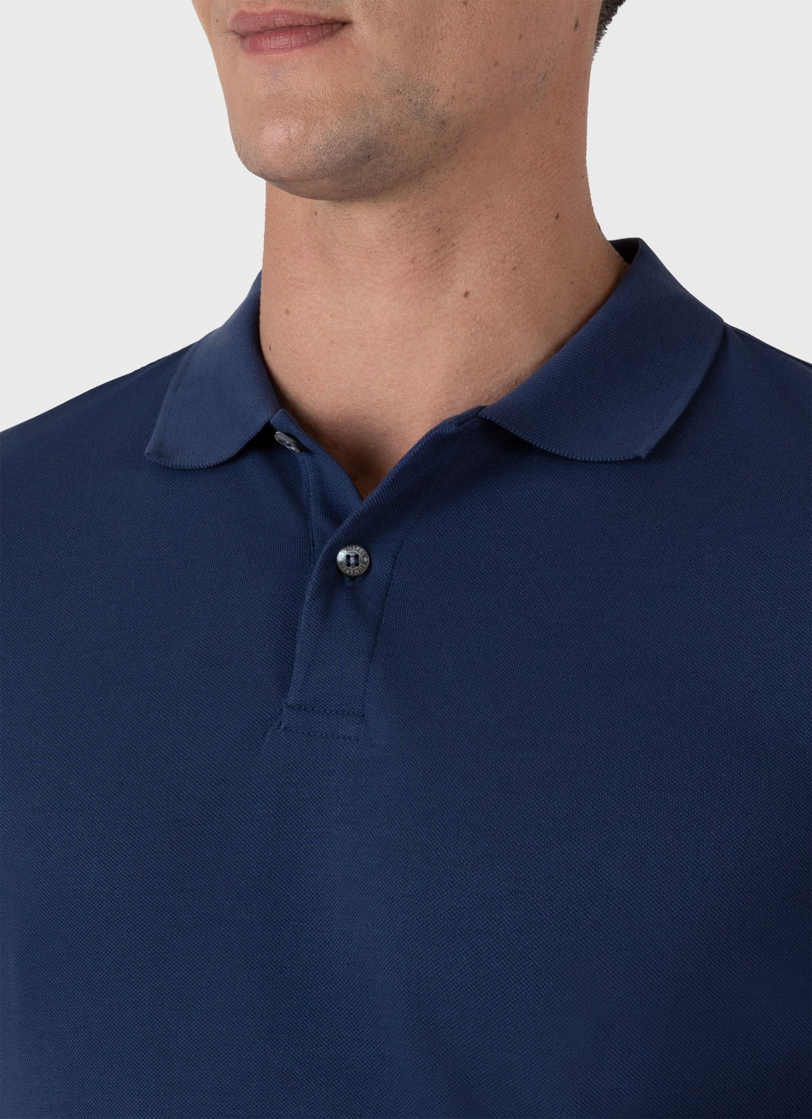 Men's Piqué Polo Shirt in Ink Blue