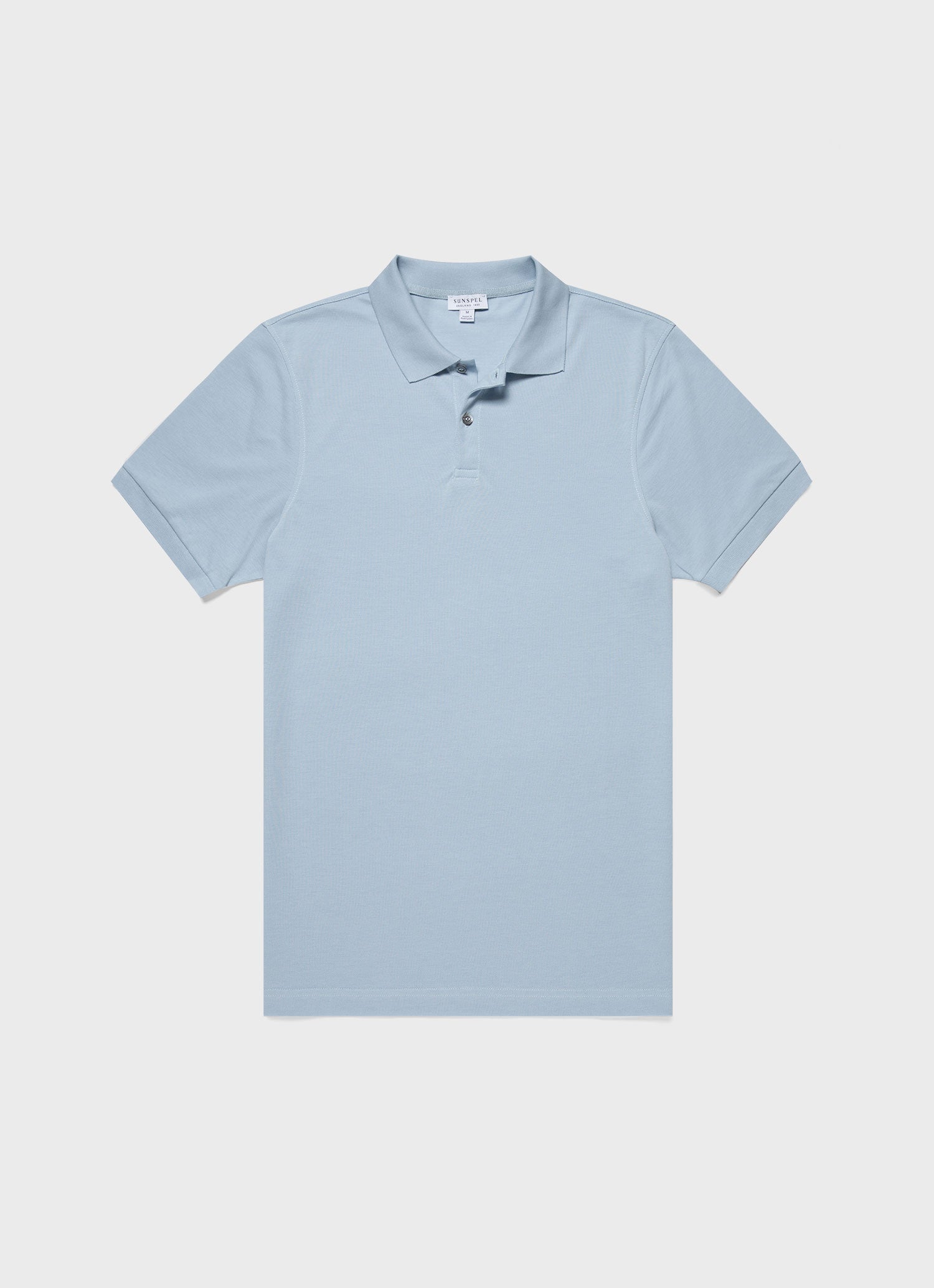 Men's Piqué Polo Shirt in Blue Mist