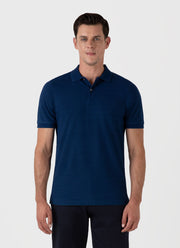 Men's Piqué Polo Shirt in Real Indigo