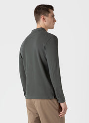 Men's Long Sleeve Riviera Polo Shirt in Drill Green