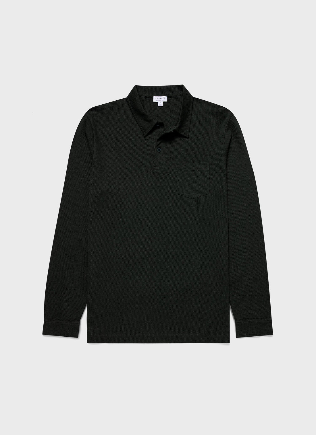 Men's Long Sleeve Riviera Polo Shirt in Holly Green