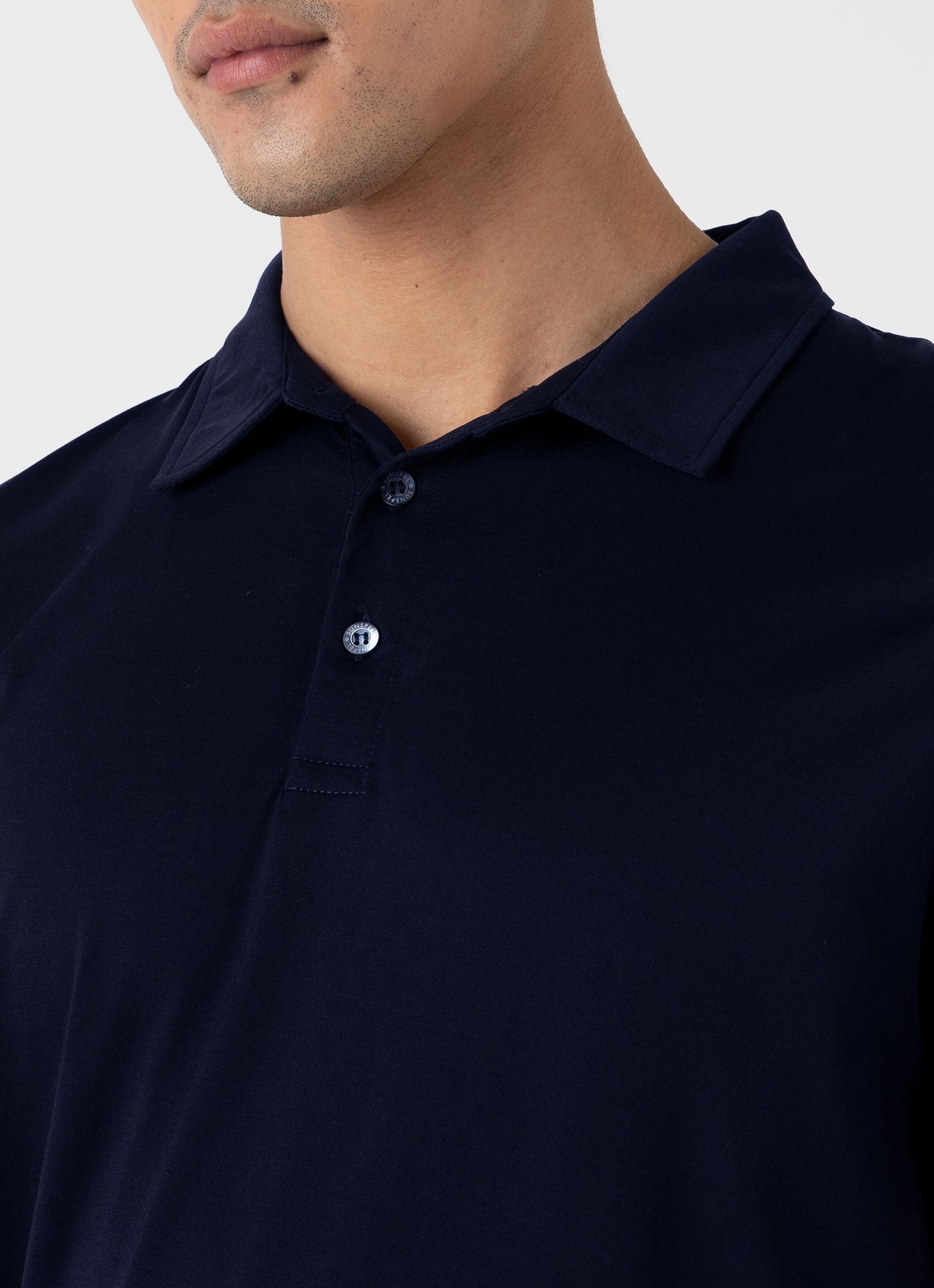 Men's Jersey Classic Polo Shirt in Navy