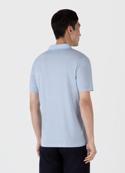 Men's Classic Jersey Polo Shirt in Blue Mist