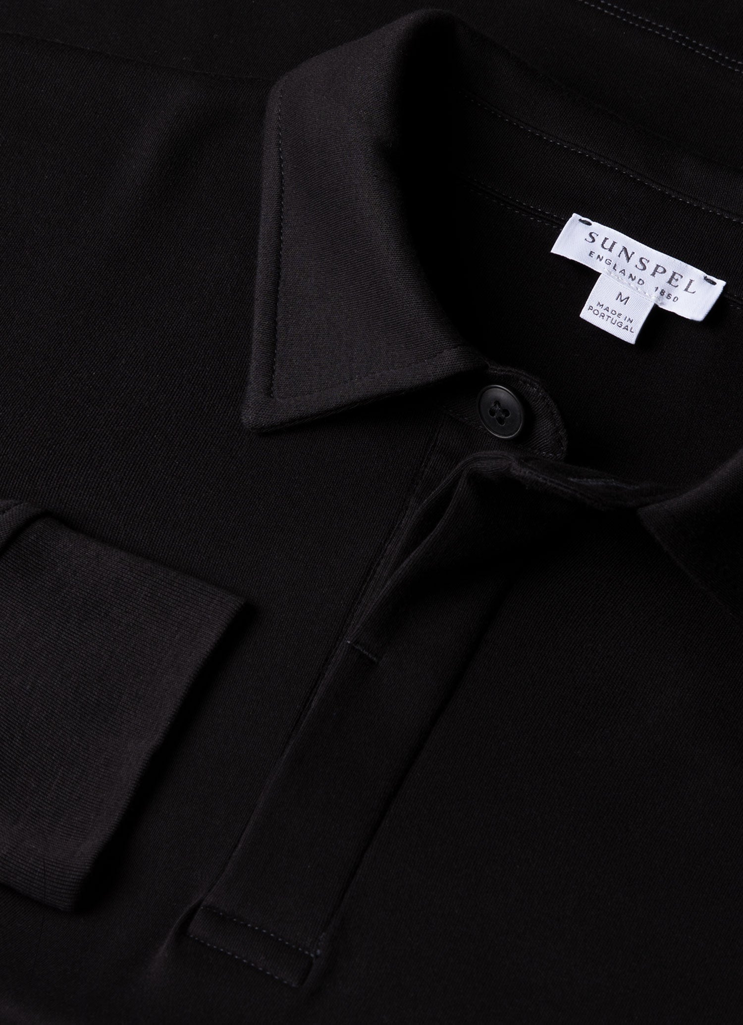 Men's Heavyweight Rugby Polo Shirt in Black