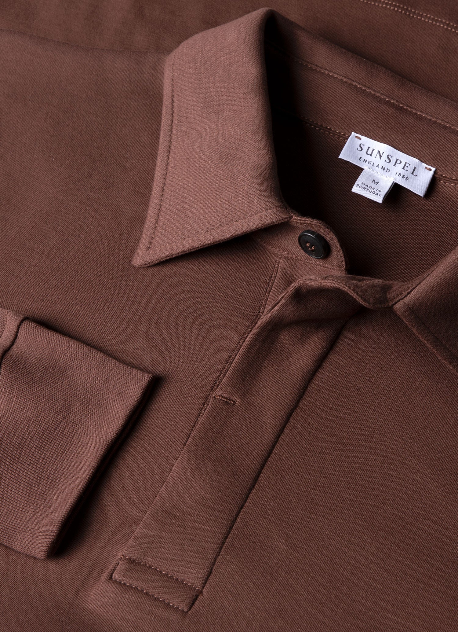 Men's Heavyweight Rugby Polo Shirt in Cocoa Brown