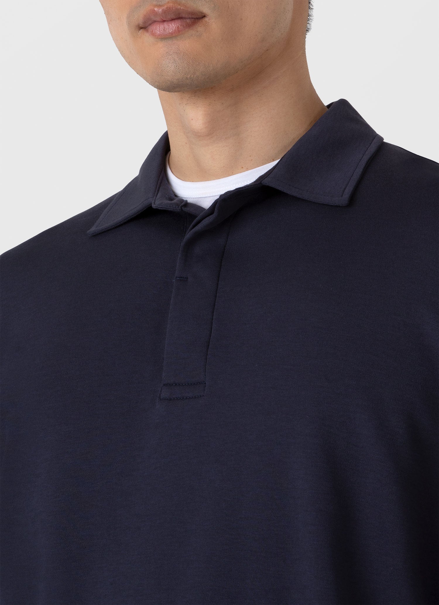 Men's Heavyweight Rugby Polo Shirt in Navy