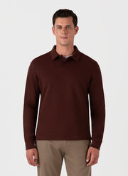 Men's Loopback Polo Sweatshirt in Raisin