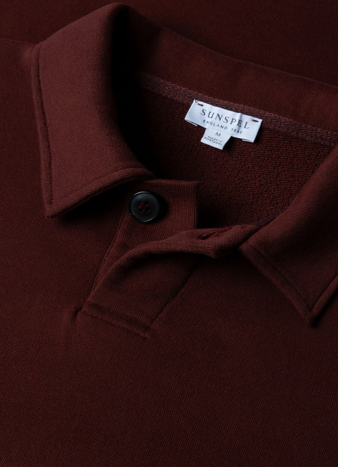 Men's Loopback Polo Sweatshirt in Raisin