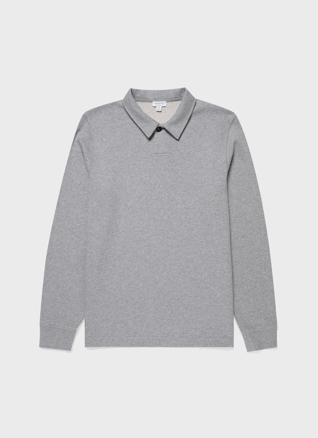 Men's Loopback Polo Sweatshirt in Grey Melange