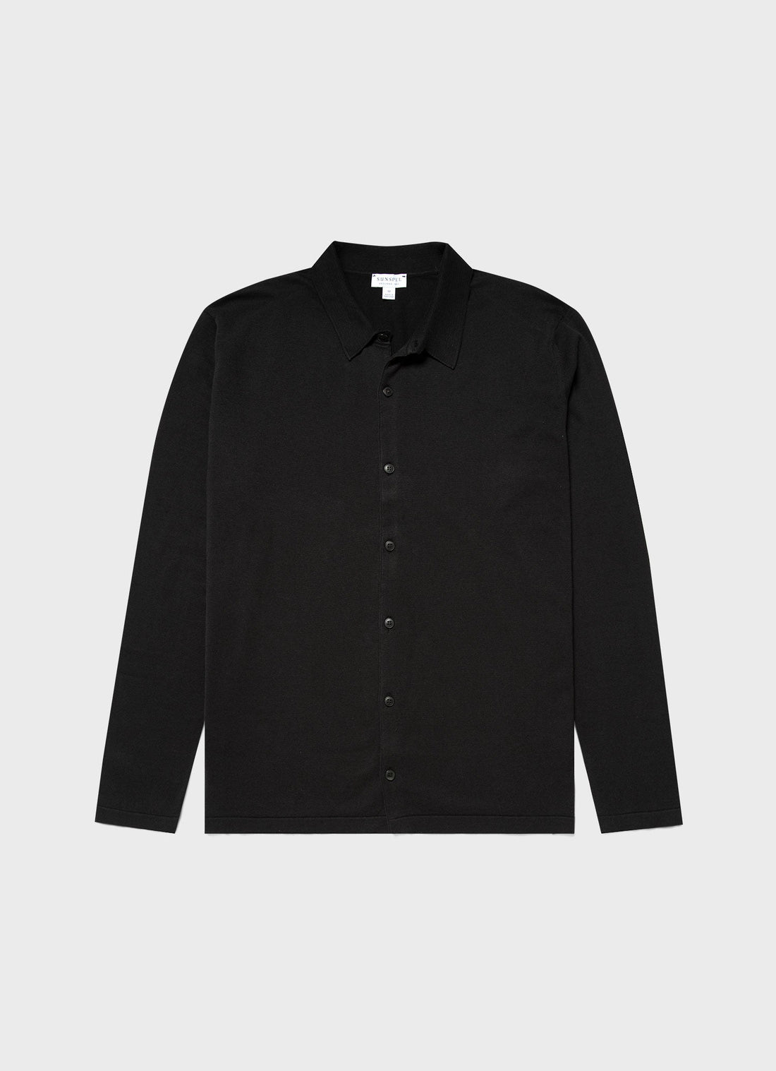 Men's Sea Island Knit Shirt in Black