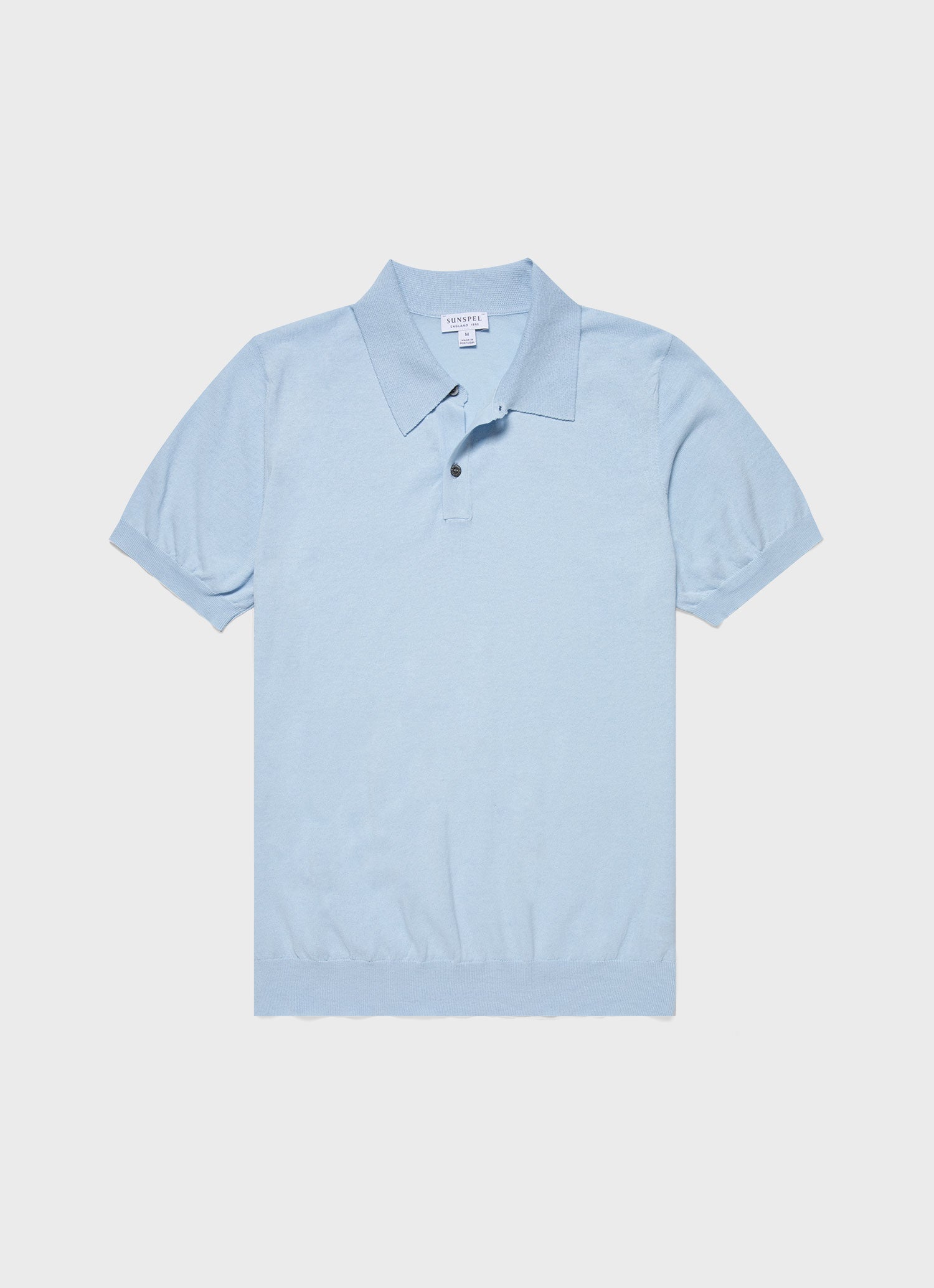 Men's Ice Cotton Polo Shirt in Blue Mist