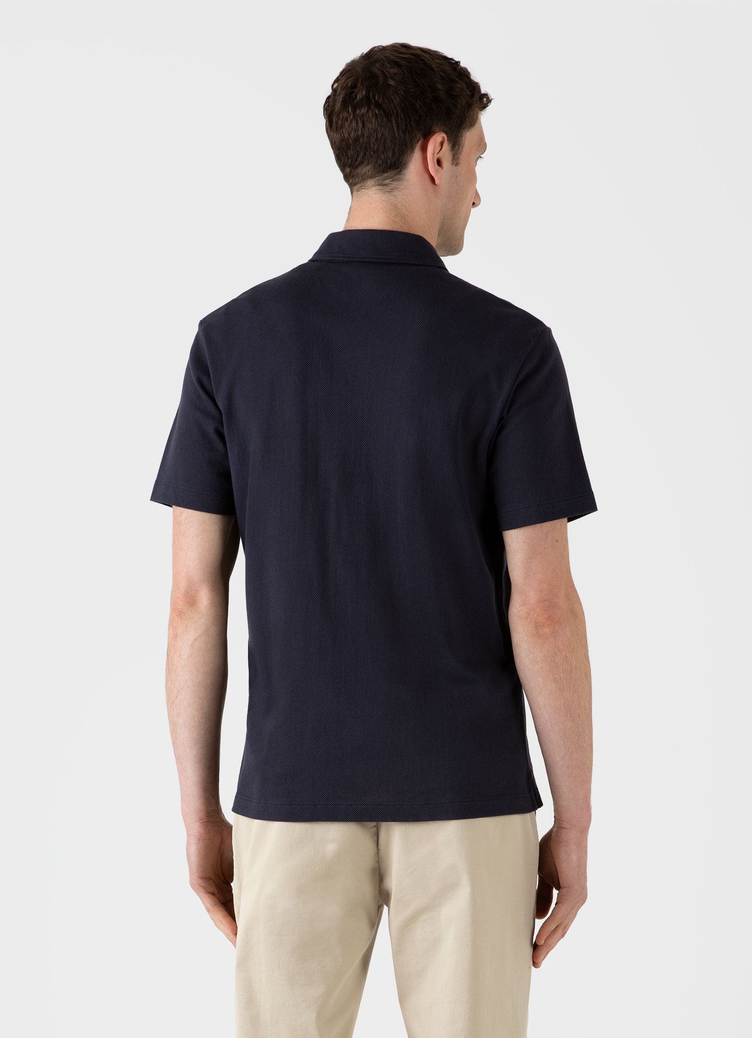 Men's Riviera Camp Collar Shirt in Navy