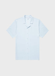 Men's Riviera Camp Collar Shirt in Light Blue