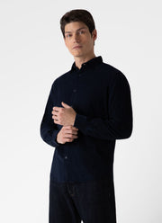 Men's Fine Cord Shirt in Navy