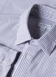 Men's Oxford Shirt in White/Navy